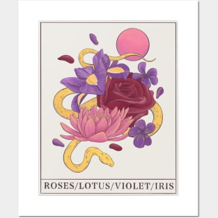 Roses/Lotus/Violet/Iris Posters and Art